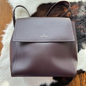 Kate Spade Deep Purple Leather Backpack